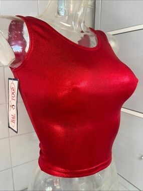 Red Hot Foil Spandex Shell M NWT Cheer & Dance